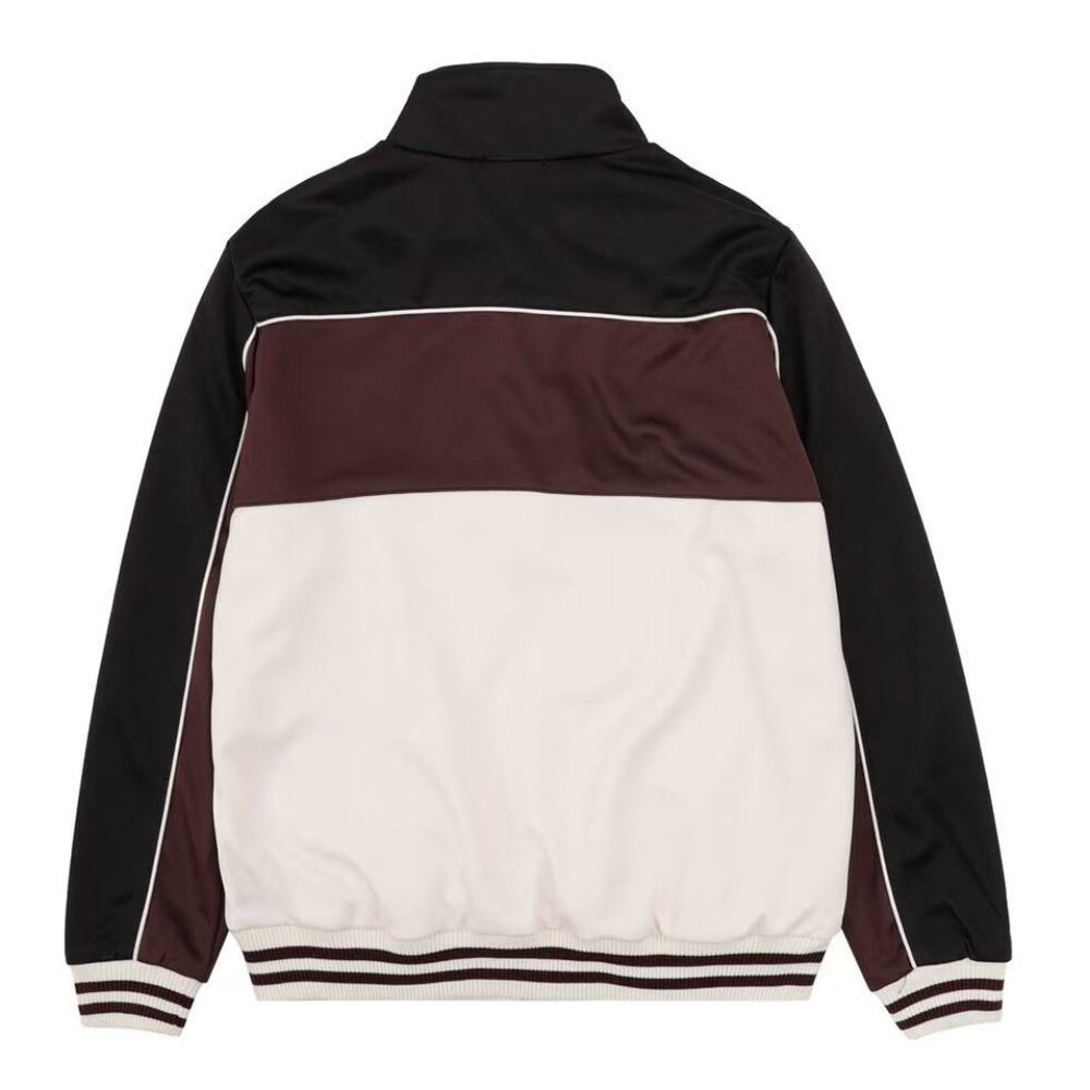 Celine Chocolate Patchwork Stand-Up Collar Baseba… - image 2